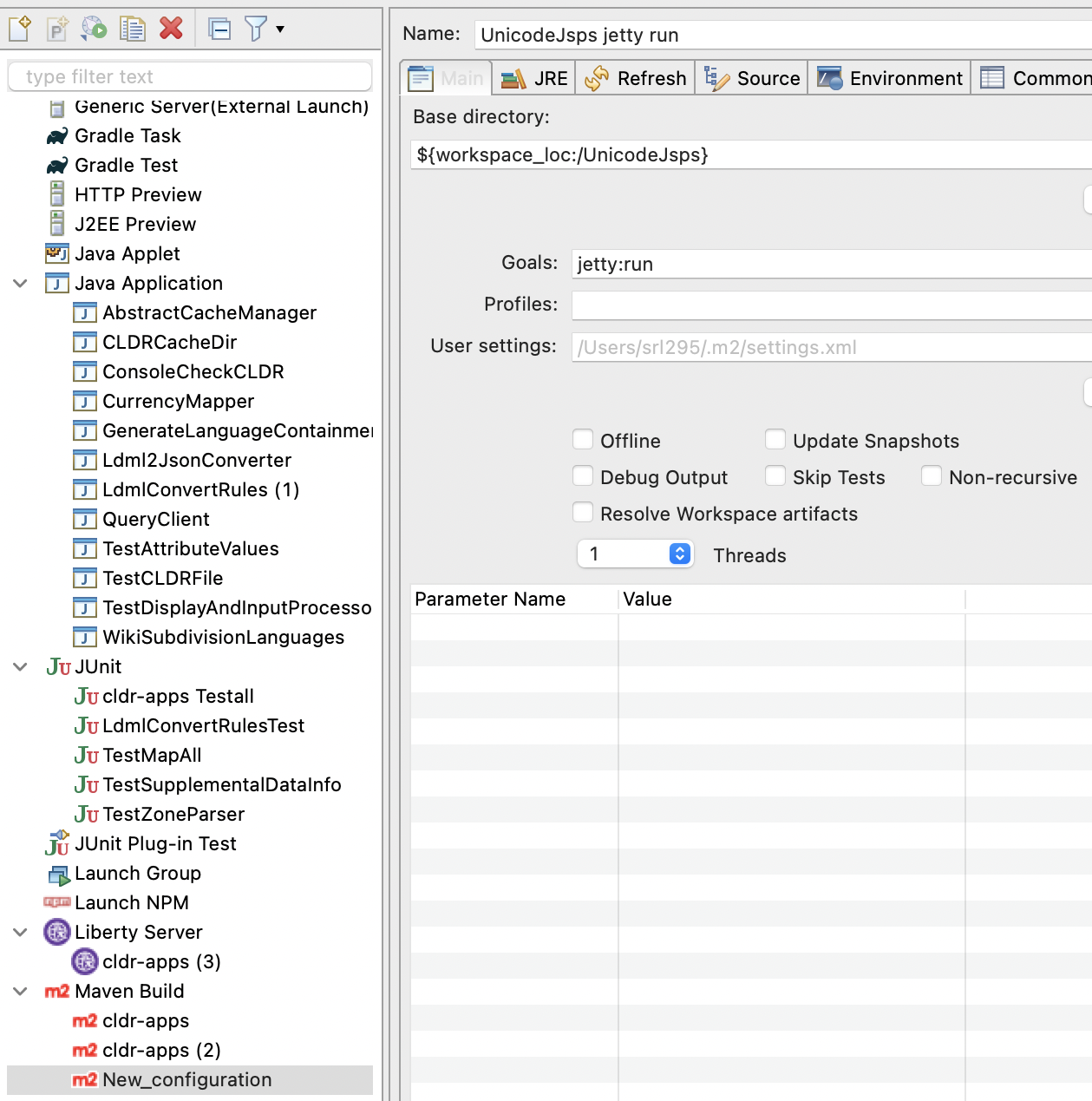 Running org.eclipse.jetty:jetty-maven-plugin:run from eclipse